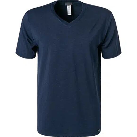Hanro V-neck T-shirt casual in navy size XXL - Picture 9 of 9